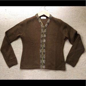 Glamorous beaded sweater